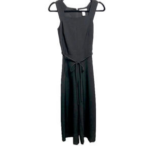 𝅺whbm sleeveless tailored jumpsuit with cropped wide leg in black. Size 0
